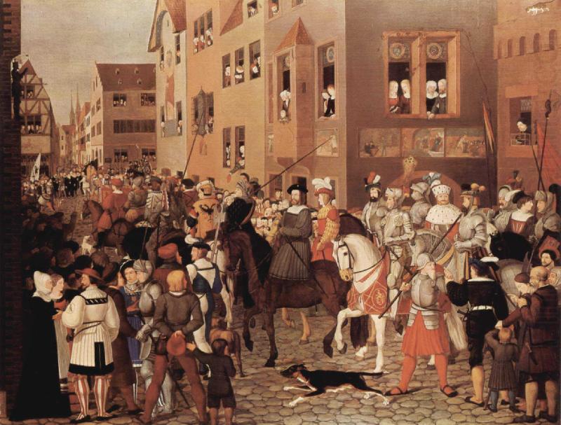 Franz Pforr Einzug Kaiser Rudolfs von Habsburg in Basel 1273 oil painting picture